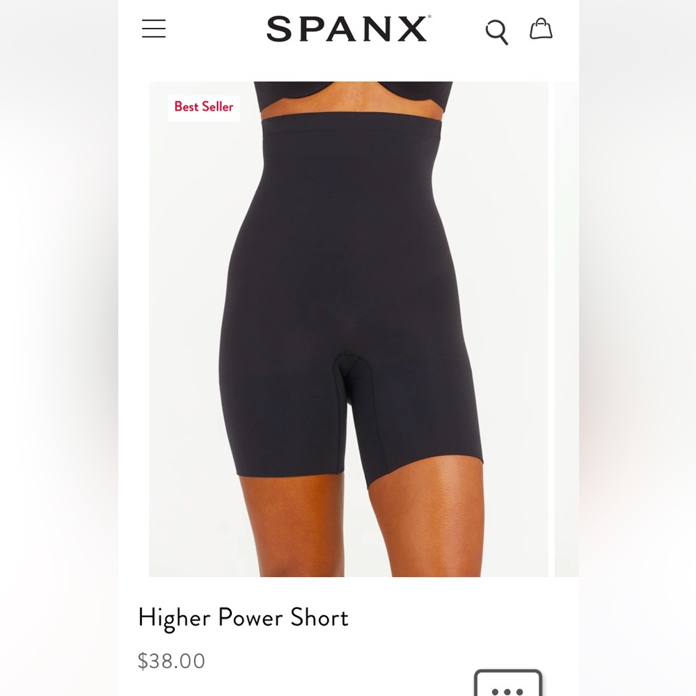 Spanx Higher Power Short, Color-Very Black,  Shapewear